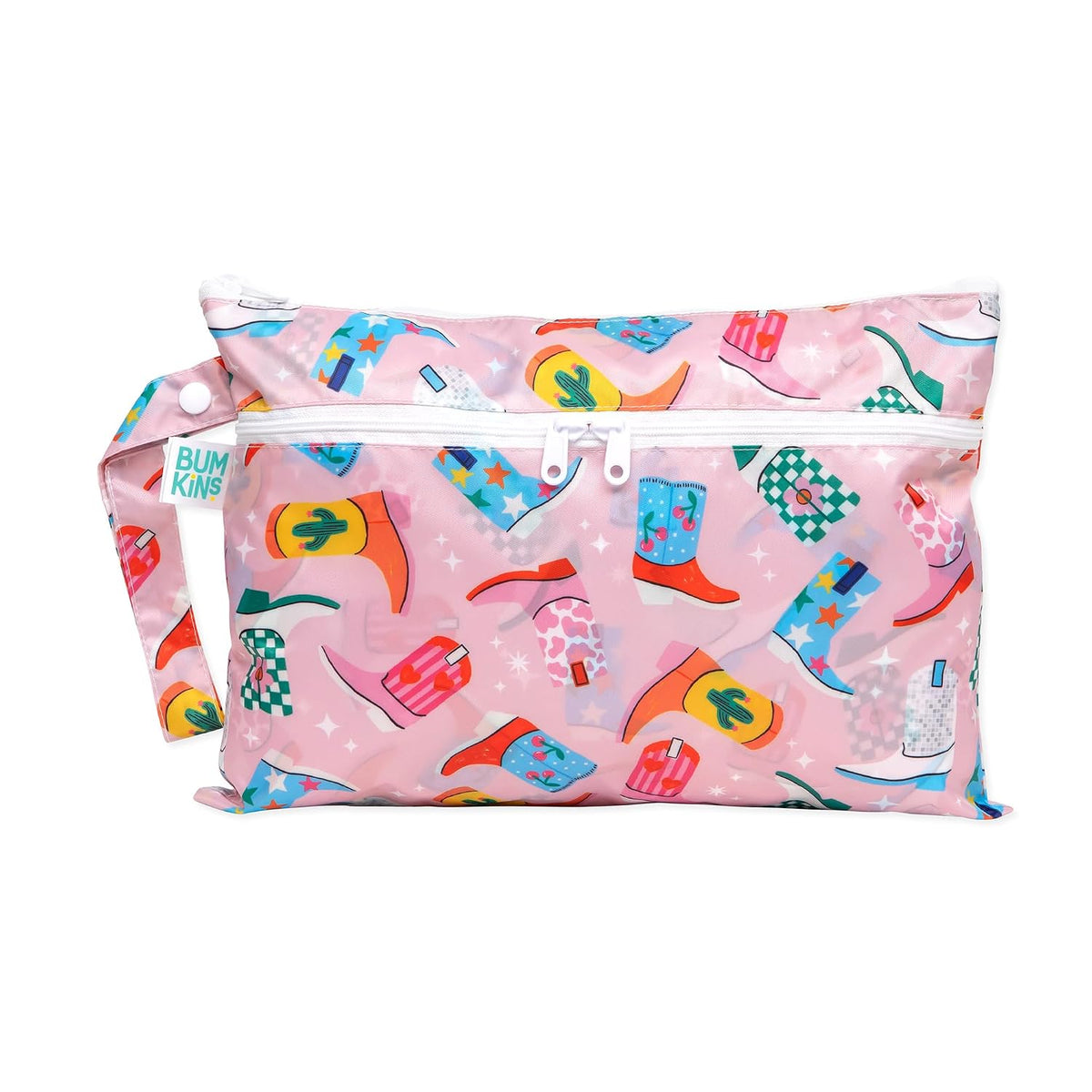 Roamio Waterproof Wet Bag for Baby, Travel, Swim Suit, Cloth Diapers, Pump Parts, Pool, Beach, Gym Clothes, Toiletry, Hook to Stroller, Daycare, Zip Reusable Wetdry Packing Pouch, Multi Check - Colors B