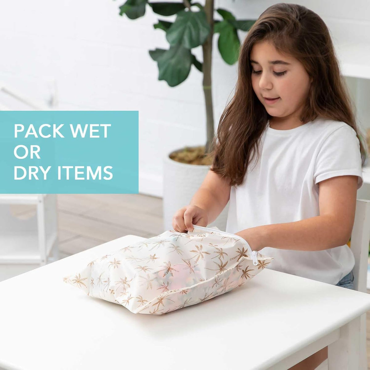 Roamio Waterproof Wet Bag for Baby, Travel, Swim Suit, Cloth Diapers, Pump Parts, Pool, Beach, Gym Clothes, Toiletry, Hook to Stroller, Daycare, Zip Reusable Wetdry Packing Pouch, Multi Check - Colors B