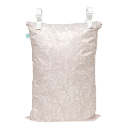 Roamio Waterproof Wet Bag for Baby, Travel, Swim Suit, Cloth Diapers, Pump Parts, Pool, Beach, Gym Clothes, Toiletry, Hook to Stroller, Daycare, Zip Reusable Wetdry Packing Pouch, Multi Check - Colors B