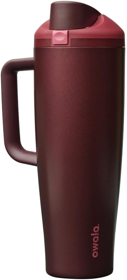 Tumbler Stainless Steel Water Bottle 40 oz Tropical | 2-in-1 Sip-or-Swig Lid | Splash-Resistant Lid | Reusable Straw | Cup Holder Friendly | Right & Left Hand Friendly