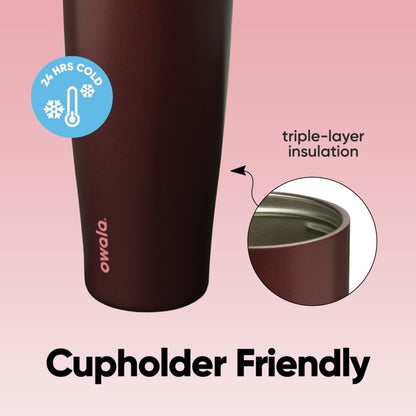 Tumbler Stainless Steel Water Bottle 40 oz Tropical | 2-in-1 Sip-or-Swig Lid | Splash-Resistant Lid | Reusable Straw | Cup Holder Friendly | Right & Left Hand Friendly
