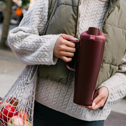 Tumbler Stainless Steel Water Bottle 40 oz Tropical | 2-in-1 Sip-or-Swig Lid | Splash-Resistant Lid | Reusable Straw | Cup Holder Friendly | Right & Left Hand Friendly