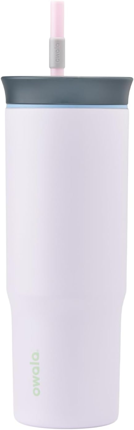Tumbler Stainless Steel Water Bottle 40 oz Tropical | 2-in-1 Sip-or-Swig Lid | Splash-Resistant Lid | Reusable Straw | Cup Holder Friendly | Right & Left Hand Friendly