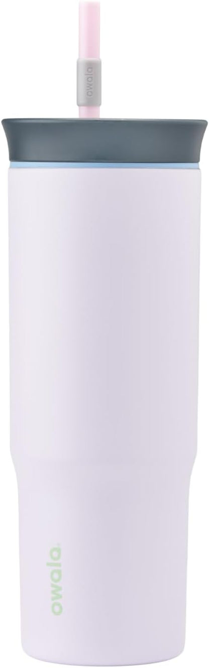 Tumbler Stainless Steel Water Bottle 40 oz Tropical | 2-in-1 Sip-or-Swig Lid | Splash-Resistant Lid | Reusable Straw | Cup Holder Friendly | Right & Left Hand Friendly