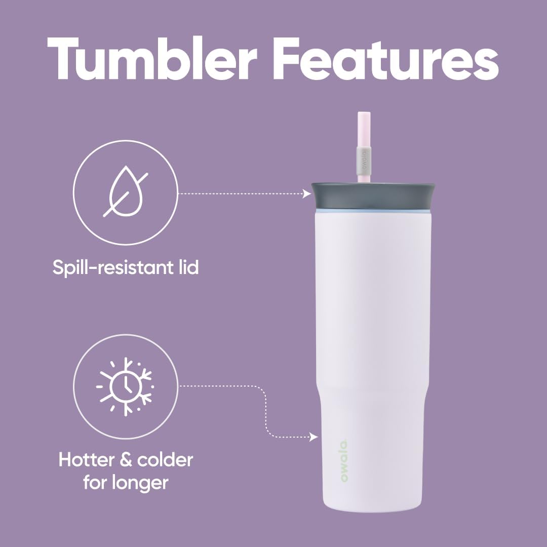 Tumbler Stainless Steel Water Bottle 40 oz Tropical | 2-in-1 Sip-or-Swig Lid | Splash-Resistant Lid | Reusable Straw | Cup Holder Friendly | Right & Left Hand Friendly