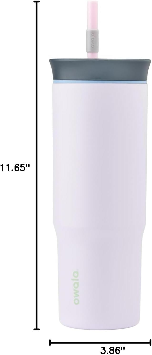 Tumbler Stainless Steel Water Bottle 40 oz Tropical | 2-in-1 Sip-or-Swig Lid | Splash-Resistant Lid | Reusable Straw | Cup Holder Friendly | Right & Left Hand Friendly