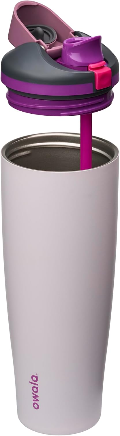 Tumbler Stainless Steel Water Bottle 40 oz Tropical | 2-in-1 Sip-or-Swig Lid | Splash-Resistant Lid | Reusable Straw | Cup Holder Friendly | Right & Left Hand Friendly