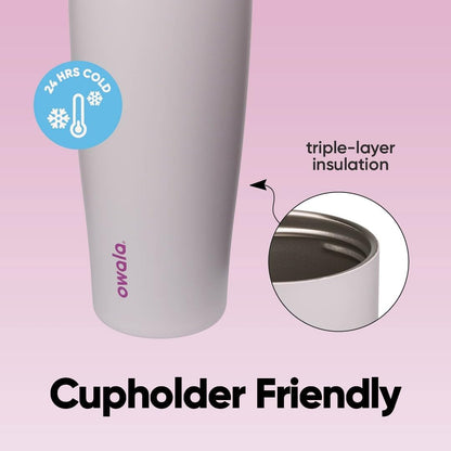 Tumbler Stainless Steel Water Bottle 40 oz Tropical | 2-in-1 Sip-or-Swig Lid | Splash-Resistant Lid | Reusable Straw | Cup Holder Friendly | Right & Left Hand Friendly