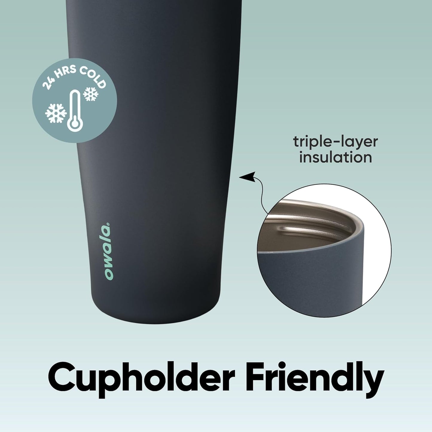 Tumbler Stainless Steel Water Bottle 40 oz Tropical | 2-in-1 Sip-or-Swig Lid | Splash-Resistant Lid | Reusable Straw | Cup Holder Friendly | Right & Left Hand Friendly