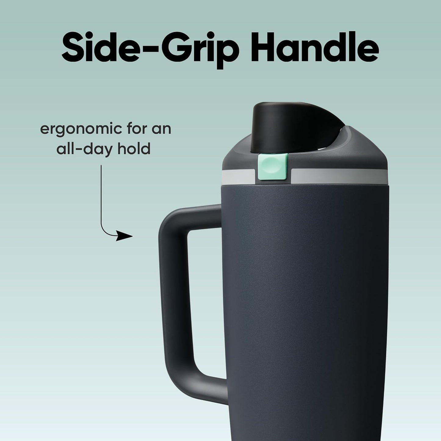 Tumbler Stainless Steel Water Bottle 40 oz Tropical | 2-in-1 Sip-or-Swig Lid | Splash-Resistant Lid | Reusable Straw | Cup Holder Friendly | Right & Left Hand Friendly