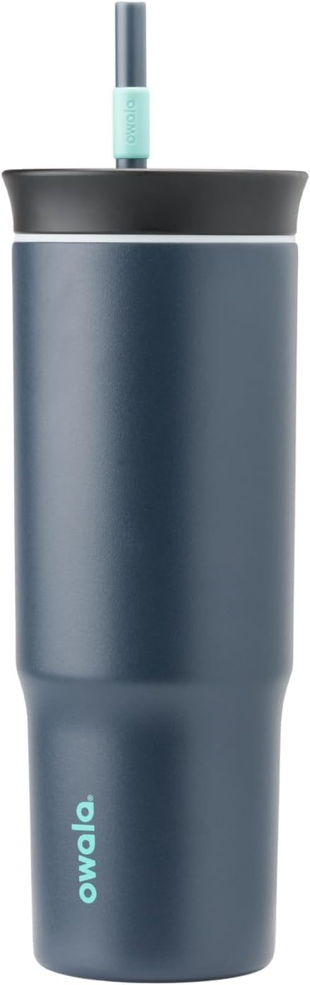 Tumbler Stainless Steel Water Bottle 40 oz Tropical | 2-in-1 Sip-or-Swig Lid | Splash-Resistant Lid | Reusable Straw | Cup Holder Friendly | Right & Left Hand Friendly