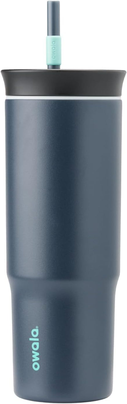 Tumbler Stainless Steel Water Bottle 40 oz Tropical | 2-in-1 Sip-or-Swig Lid | Splash-Resistant Lid | Reusable Straw | Cup Holder Friendly | Right & Left Hand Friendly