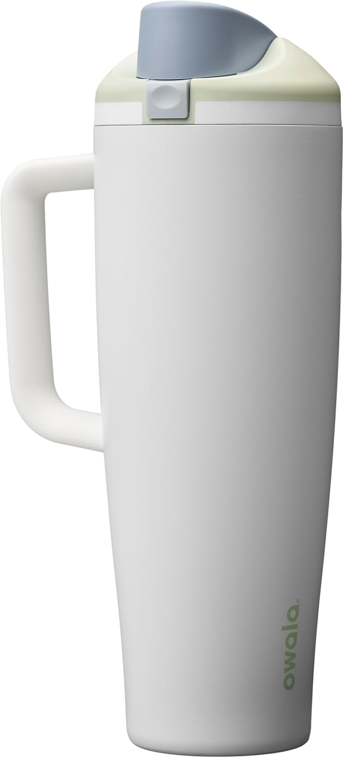 Tumbler Stainless Steel Water Bottle 40 oz Tropical | 2-in-1 Sip-or-Swig Lid | Splash-Resistant Lid | Reusable Straw | Cup Holder Friendly | Right & Left Hand Friendly
