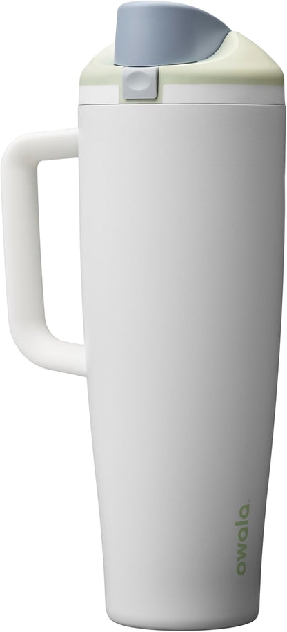 Tumbler Stainless Steel Water Bottle 40 oz Tropical | 2-in-1 Sip-or-Swig Lid | Splash-Resistant Lid | Reusable Straw | Cup Holder Friendly | Right & Left Hand Friendly