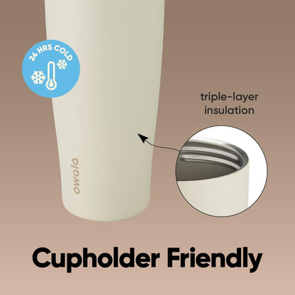 Tumbler Stainless Steel Water Bottle 40 oz Tropical | 2-in-1 Sip-or-Swig Lid | Splash-Resistant Lid | Reusable Straw | Cup Holder Friendly | Right & Left Hand Friendly