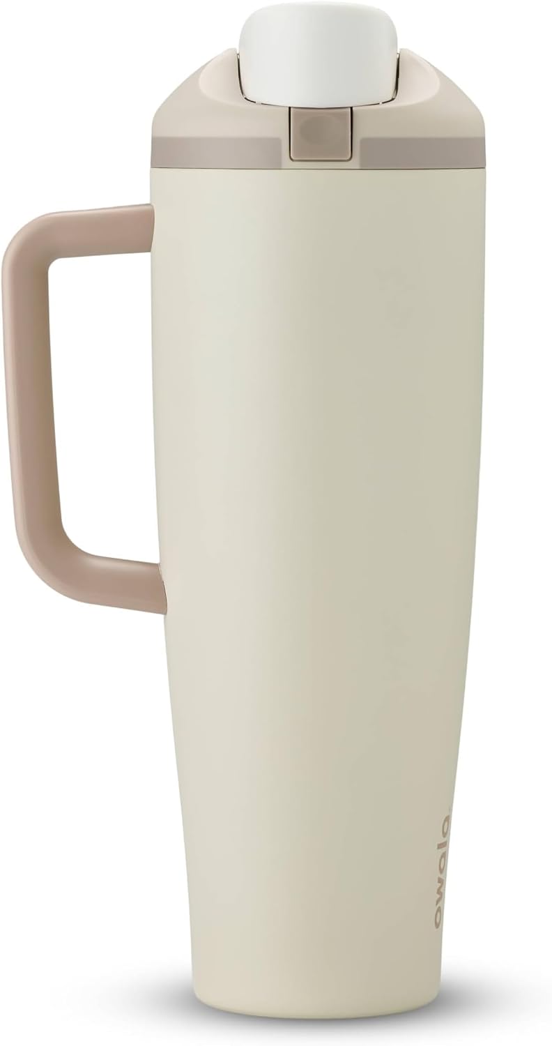 Tumbler Stainless Steel Water Bottle 40 oz Tropical | 2-in-1 Sip-or-Swig Lid | Splash-Resistant Lid | Reusable Straw | Cup Holder Friendly | Right & Left Hand Friendly