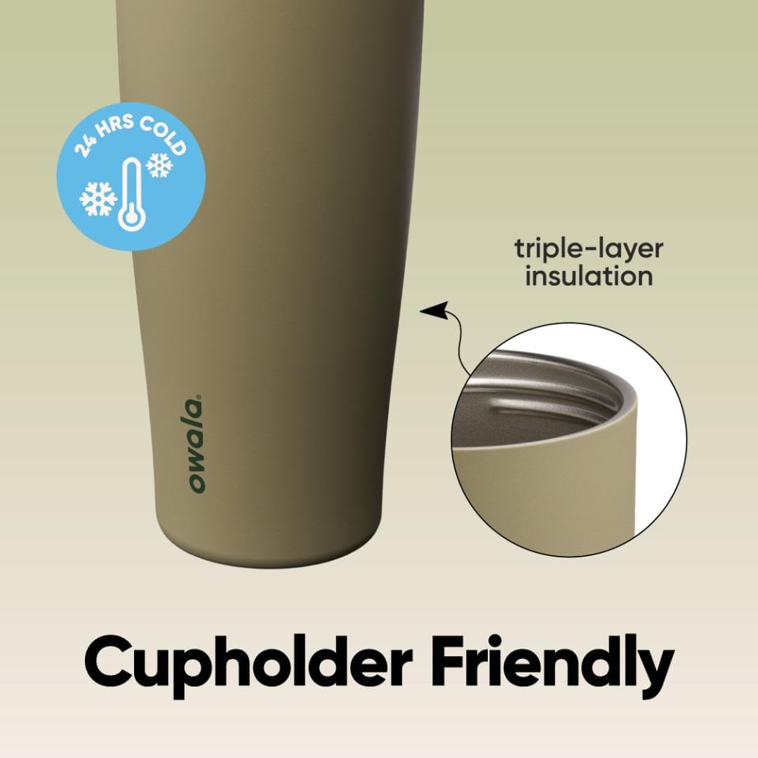 Tumbler Stainless Steel Water Bottle 40 oz Tropical | 2-in-1 Sip-or-Swig Lid | Splash-Resistant Lid | Reusable Straw | Cup Holder Friendly | Right & Left Hand Friendly