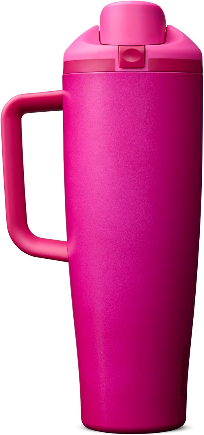 Tumbler Stainless Steel Water Bottle 40 oz Tropical | 2-in-1 Sip-or-Swig Lid | Splash-Resistant Lid | Reusable Straw | Cup Holder Friendly | Right & Left Hand Friendly