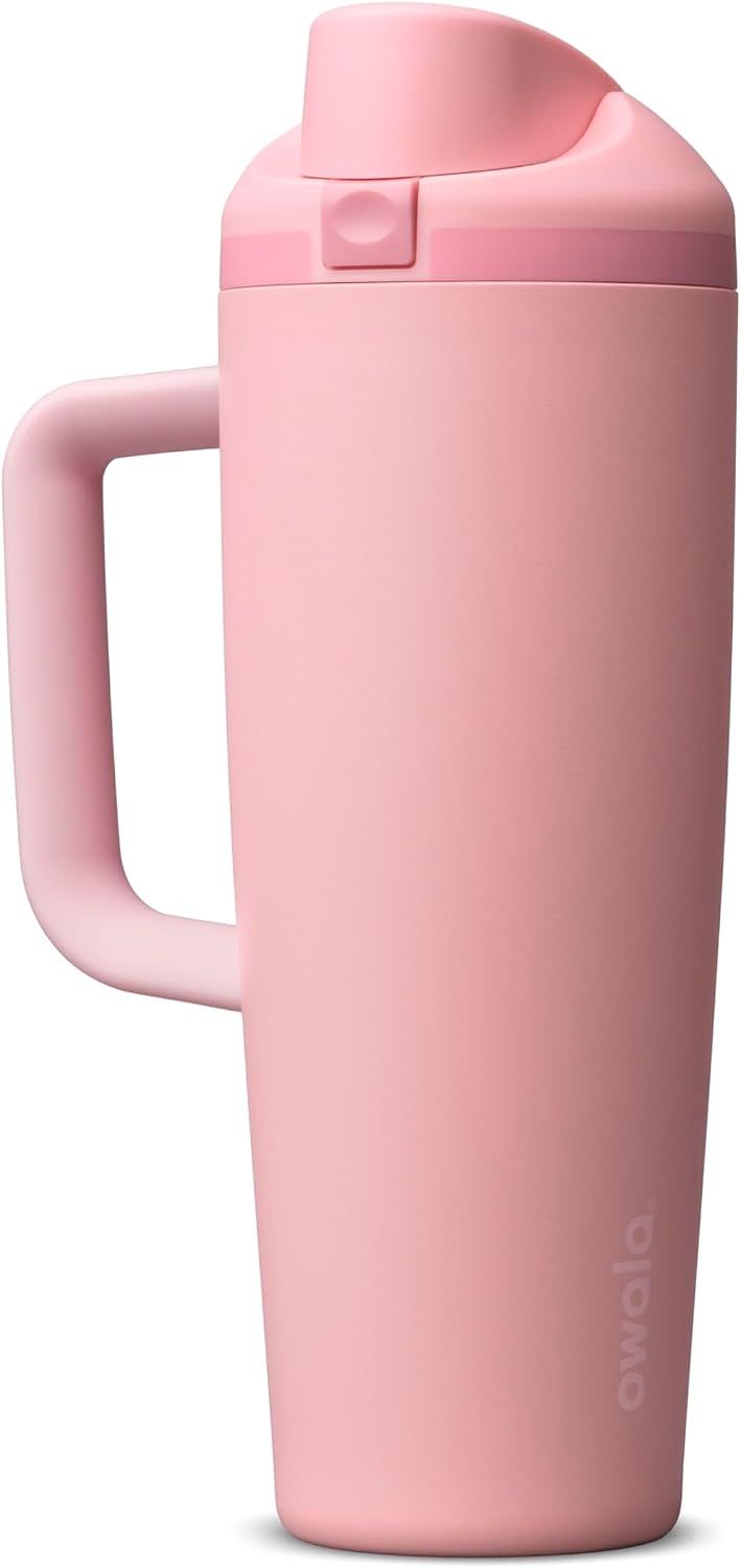 Tumbler Stainless Steel Water Bottle 40 oz Tropical | 2-in-1 Sip-or-Swig Lid | Splash-Resistant Lid | Reusable Straw | Cup Holder Friendly | Right & Left Hand Friendly