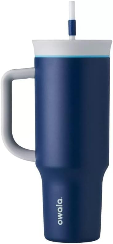 Tumbler Stainless Steel Water Bottle 40 oz Tropical | 2-in-1 Sip-or-Swig Lid | Splash-Resistant Lid | Reusable Straw | Cup Holder Friendly | Right & Left Hand Friendly