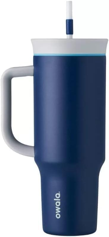 Tumbler Stainless Steel Water Bottle 40 oz Tropical | 2-in-1 Sip-or-Swig Lid | Splash-Resistant Lid | Reusable Straw | Cup Holder Friendly | Right & Left Hand Friendly