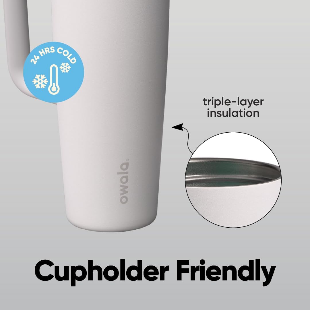 Tumbler Stainless Steel Water Bottle 40 oz Tropical | 2-in-1 Sip-or-Swig Lid | Splash-Resistant Lid | Reusable Straw | Cup Holder Friendly | Right & Left Hand Friendly