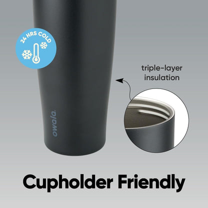 Tumbler Stainless Steel Water Bottle 40 oz Tropical | 2-in-1 Sip-or-Swig Lid | Splash-Resistant Lid | Reusable Straw | Cup Holder Friendly | Right & Left Hand Friendly