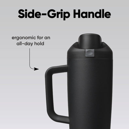Tumbler Stainless Steel Water Bottle 40 oz Tropical | 2-in-1 Sip-or-Swig Lid | Splash-Resistant Lid | Reusable Straw | Cup Holder Friendly | Right & Left Hand Friendly