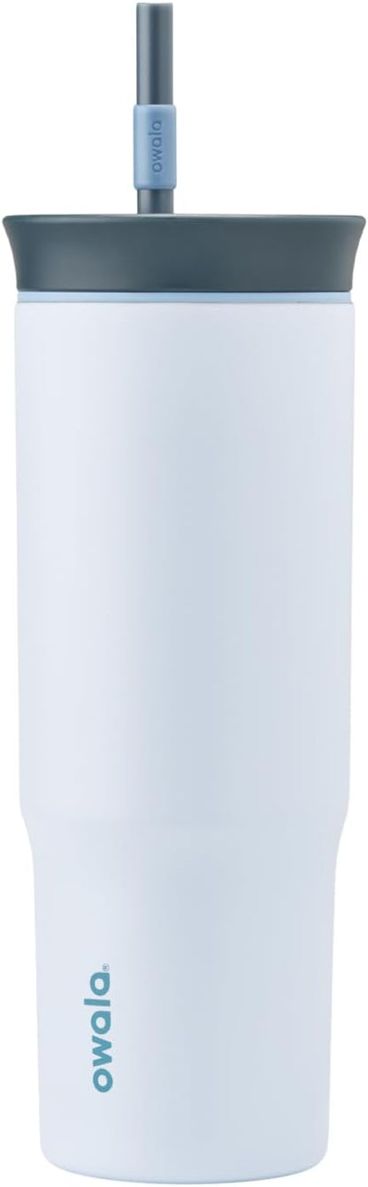 Tumbler Stainless Steel Water Bottle 40 oz Tropical | 2-in-1 Sip-or-Swig Lid | Splash-Resistant Lid | Reusable Straw | Cup Holder Friendly | Right & Left Hand Friendly