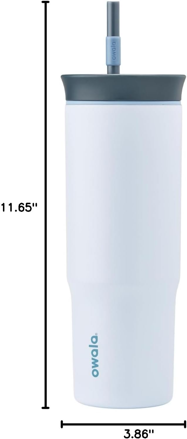 Tumbler Stainless Steel Water Bottle 40 oz Tropical | 2-in-1 Sip-or-Swig Lid | Splash-Resistant Lid | Reusable Straw | Cup Holder Friendly | Right & Left Hand Friendly