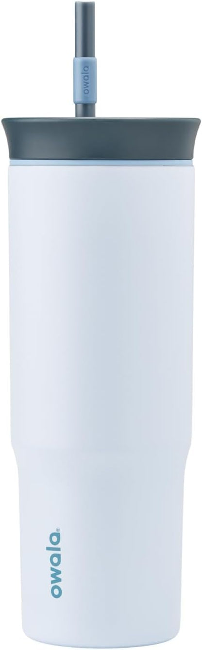 Tumbler Stainless Steel Water Bottle 40 oz Tropical | 2-in-1 Sip-or-Swig Lid | Splash-Resistant Lid | Reusable Straw | Cup Holder Friendly | Right & Left Hand Friendly