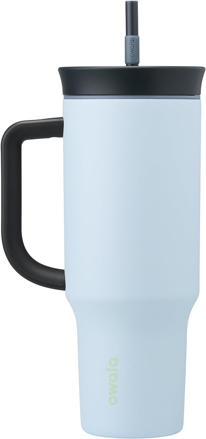 Tumbler Stainless Steel Water Bottle 40 oz Tropical | 2-in-1 Sip-or-Swig Lid | Splash-Resistant Lid | Reusable Straw | Cup Holder Friendly | Right & Left Hand Friendly