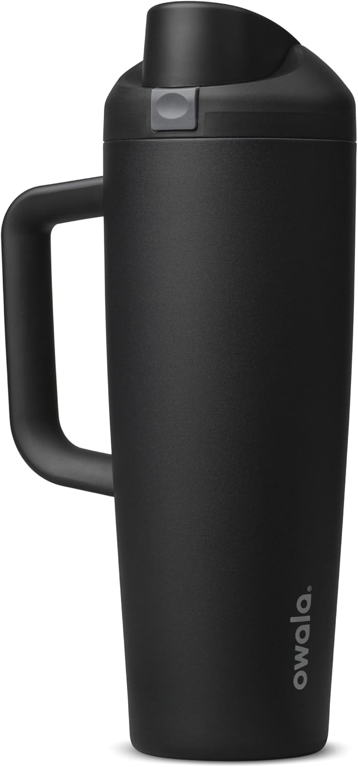 Tumbler Stainless Steel Water Bottle 40 oz Tropical | 2-in-1 Sip-or-Swig Lid | Splash-Resistant Lid | Reusable Straw | Cup Holder Friendly | Right & Left Hand Friendly