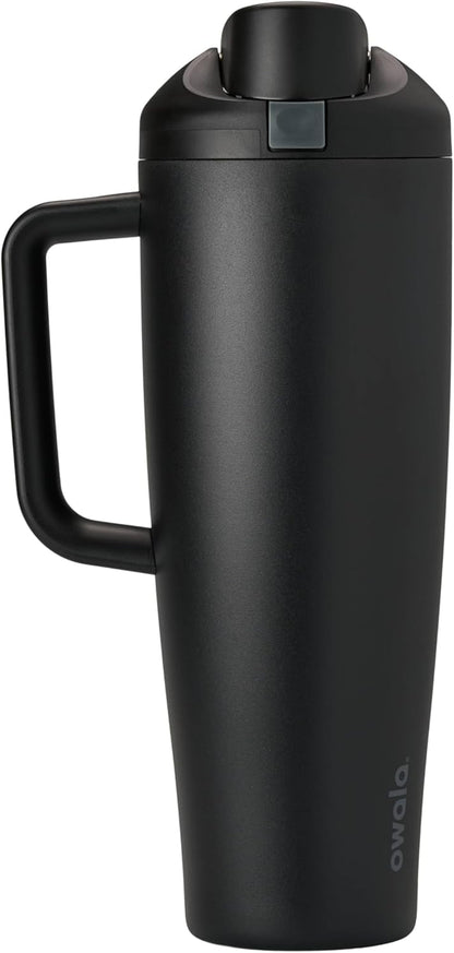 Tumbler Stainless Steel Water Bottle 40 oz Tropical | 2-in-1 Sip-or-Swig Lid | Splash-Resistant Lid | Reusable Straw | Cup Holder Friendly | Right & Left Hand Friendly