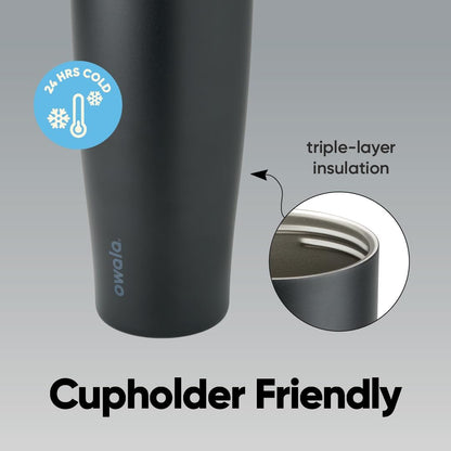 Tumbler Stainless Steel Water Bottle 40 oz Tropical | 2-in-1 Sip-or-Swig Lid | Splash-Resistant Lid | Reusable Straw | Cup Holder Friendly | Right & Left Hand Friendly