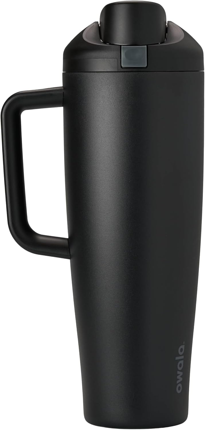 Tumbler Stainless Steel Water Bottle 40 oz Tropical | 2-in-1 Sip-or-Swig Lid | Splash-Resistant Lid | Reusable Straw | Cup Holder Friendly | Right & Left Hand Friendly