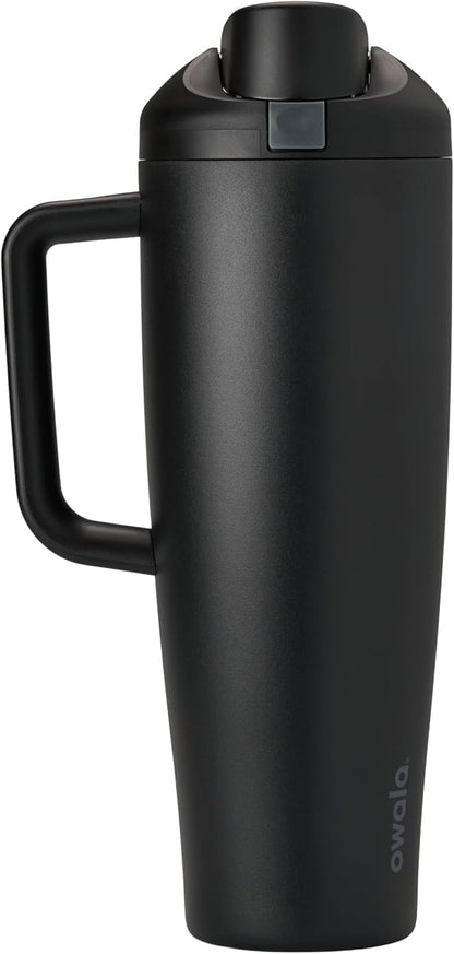 Tumbler Stainless Steel Water Bottle 40 oz Tropical | 2-in-1 Sip-or-Swig Lid | Splash-Resistant Lid | Reusable Straw | Cup Holder Friendly | Right & Left Hand Friendly