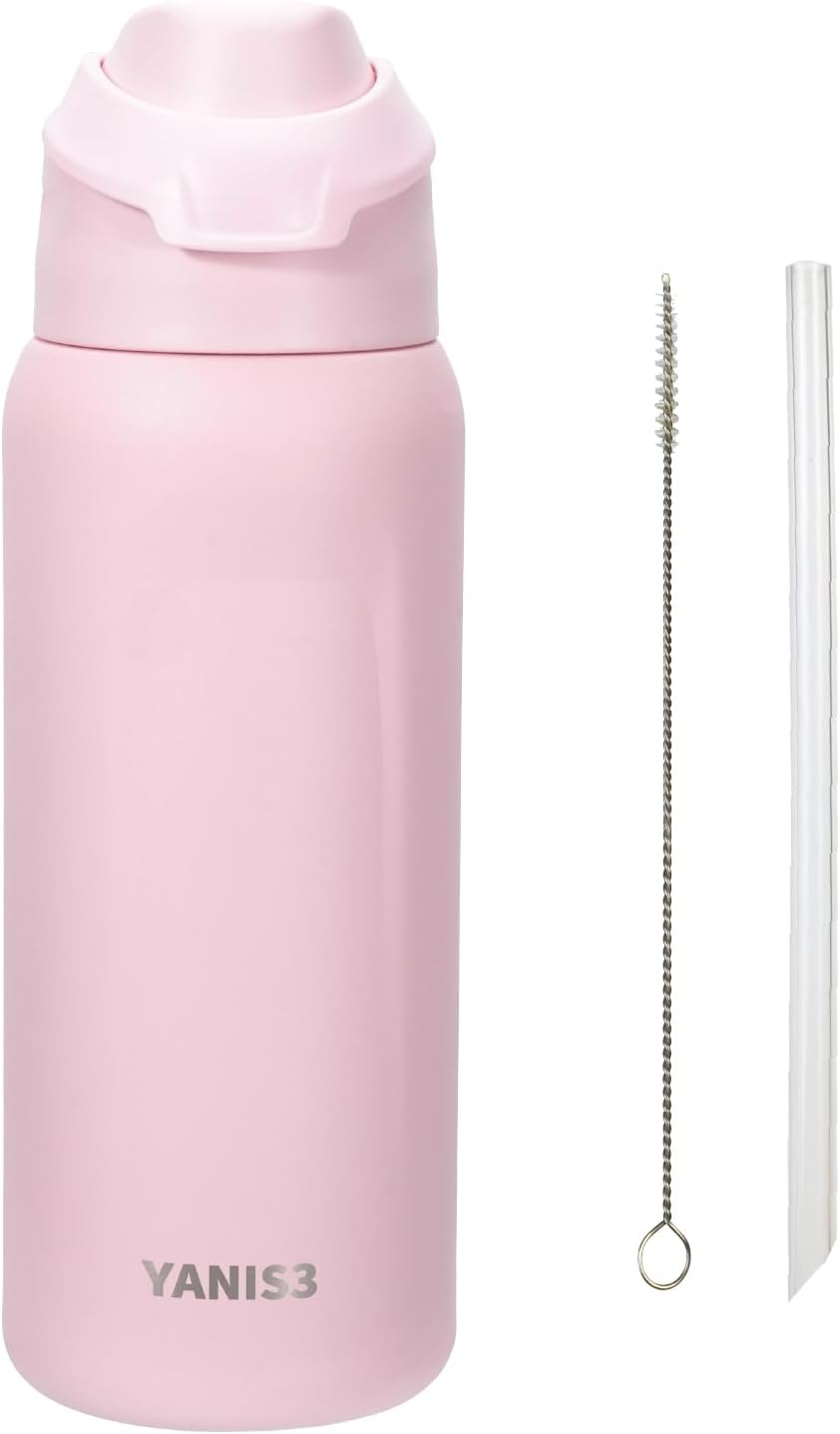 17 oz Insulated Tumbler with Straw & Carry Loop, Peach Blossom Embossed Design, Non-Slip Silicone Base, Vacuum-Insulated Stainless Steel Travel Mug, Leak-Proof & Portable