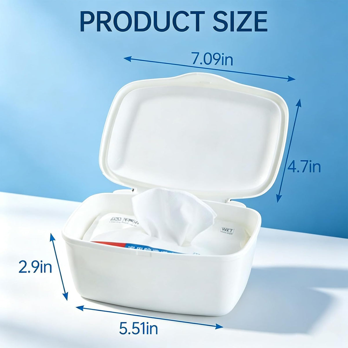 Wipes Dispenser Compatible with Flushable Wipes Refillable Wet Tissue Container Sealed Lid Design Non Slip Wipe Holder for Home Travel Use