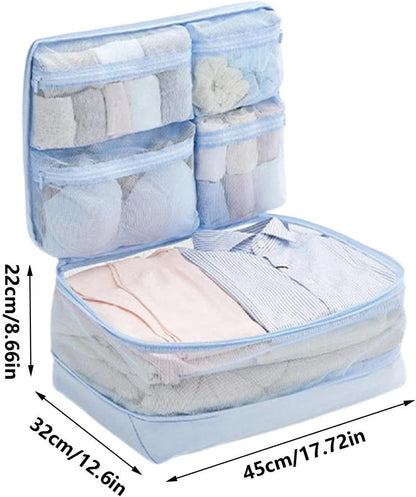Travel Packing Bags, Lightweight Compression Organizers With Space Saving
