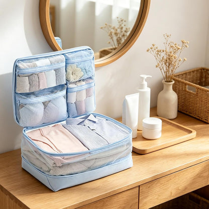 Travel Packing Bags, Lightweight Compression Organizers With Space Saving