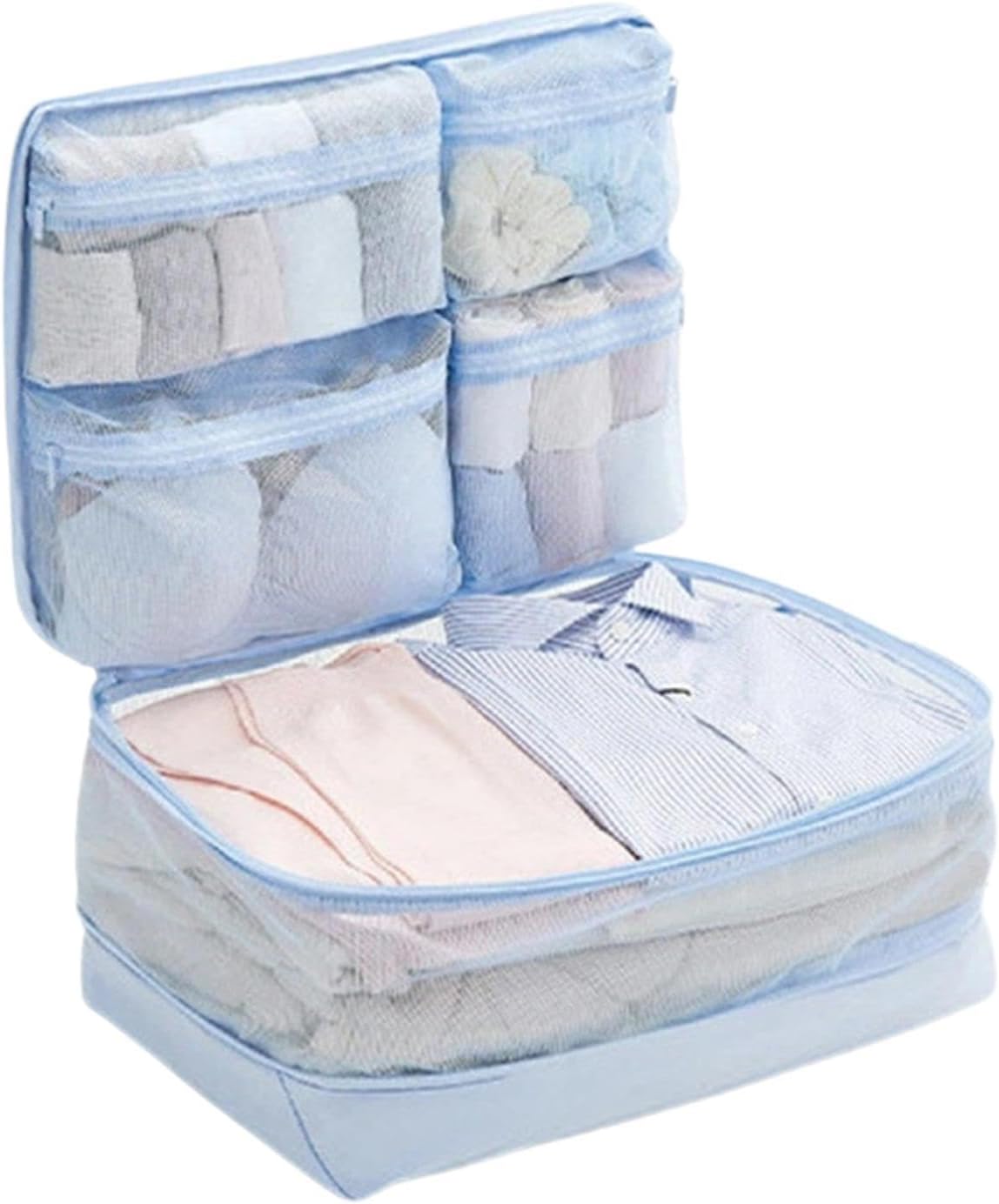 Travel Packing Bags, Lightweight Compression Organizers With Space Saving