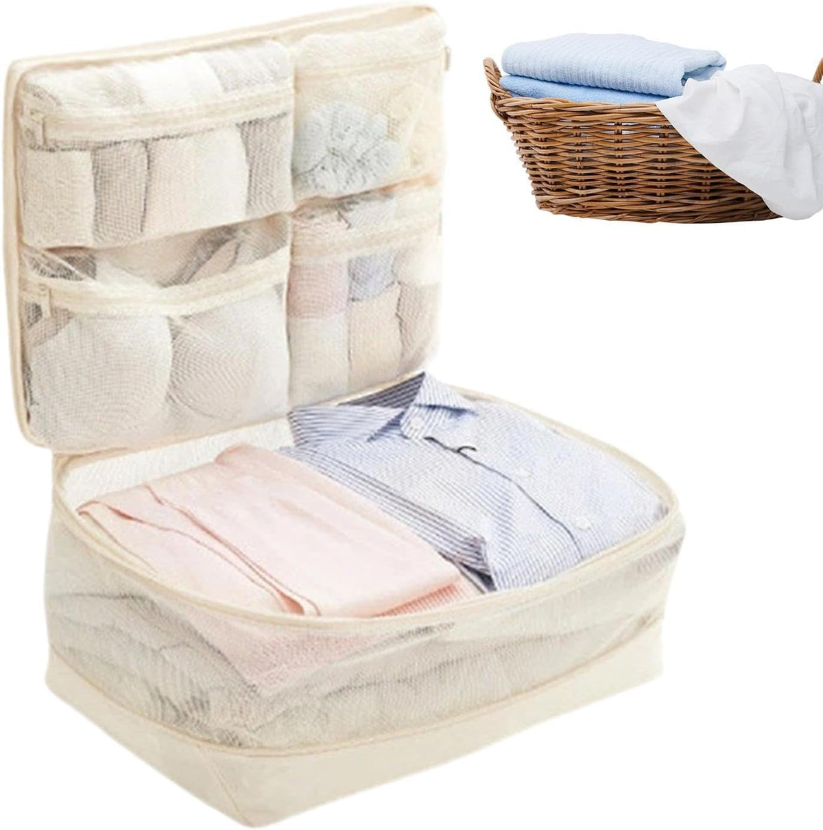 Travel Packing Bags, Lightweight Compression Organizers With Space Saving