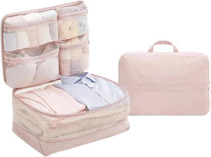 Travel Packing Bags, Lightweight Compression Organizers With Space Saving