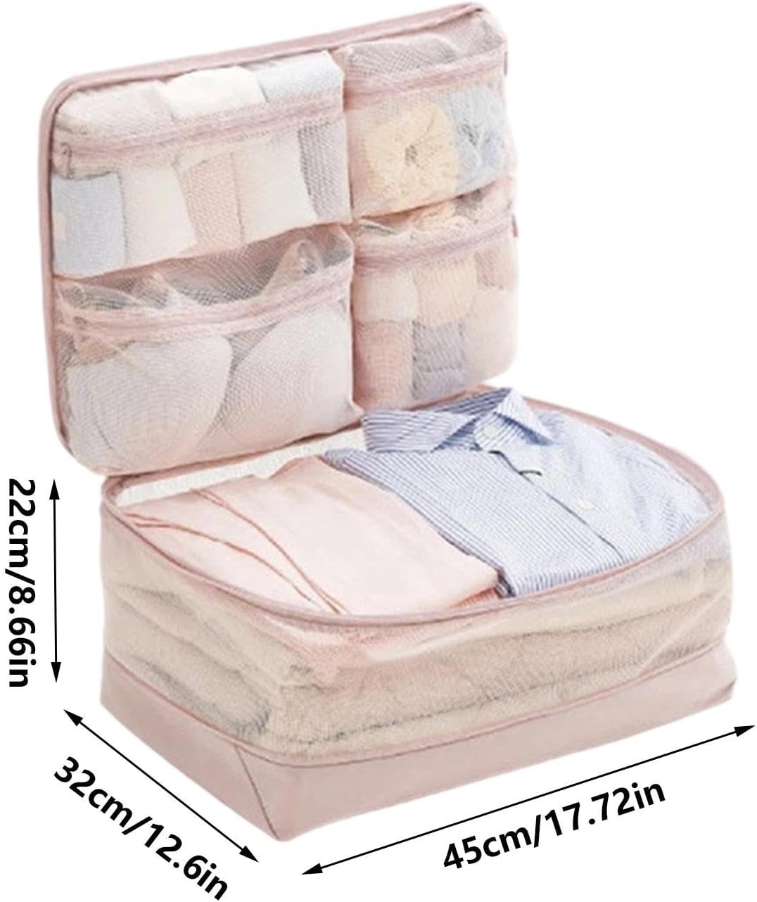 Travel Packing Bags, Lightweight Compression Organizers With Space Saving