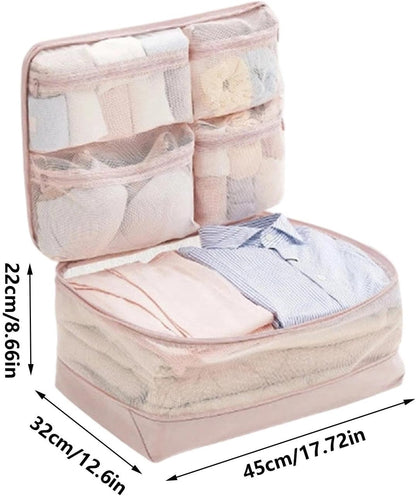 Travel Packing Bags, Lightweight Compression Organizers With Space Saving