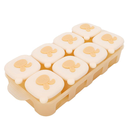 Infant Food Freezer Tray, Reusable Silicone Kid Food Storage Container, Ice Cube Freezer Mold for Homemade Purees, Broth, and Soups