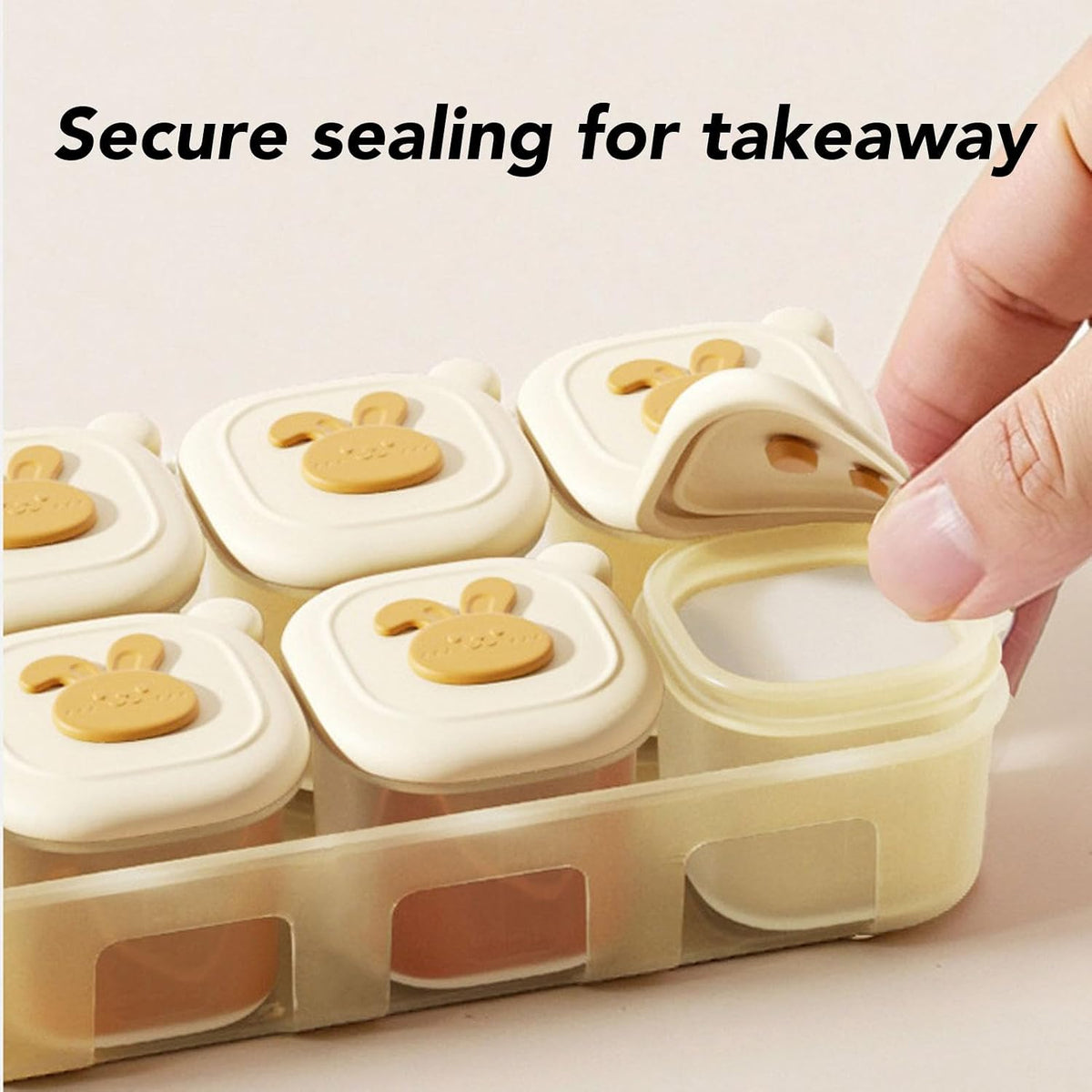 Infant Food Freezer Tray, Reusable Silicone Kid Food Storage Container, Ice Cube Freezer Mold for Homemade Purees, Broth, and Soups