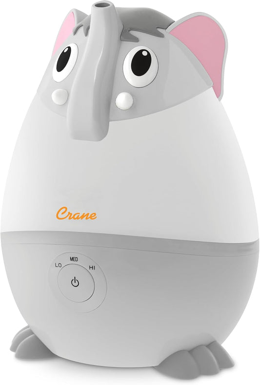 Adorables Ultrasonic Mini Humidifiers for Bedroom and Baby Nursery, 5 Gallon Cool Mist Air Humidifier for Large Room or Kid's Room, Humidifier Filters Optional, Mini Elephant