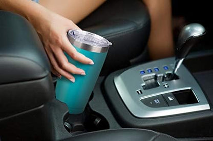 20oz Stainless Steel Tumbler Splash Lid for Straw Double Wall Vacuum Insulated Travel Mug Cup Thermo Hot Cold Tea Coffee Ice beer for Car Office Desk Home (Plain)